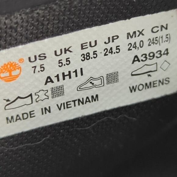 Timberland Tillston Heeled Boots Sz 7.5 Black Suede Baddie Streetwear Punk Goth - Picture 5 of 14